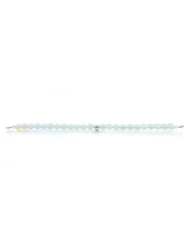 Silver Clasp - Bracelet 6mm Opalite