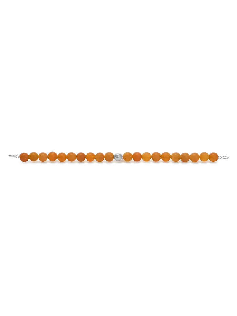Silver Clasp - Bracelet 6mm Red Aventurine
