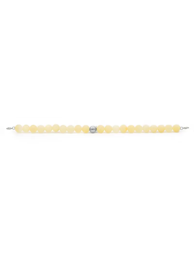 Silver Clasp - Bracelet 6mm Yellow Jaspis