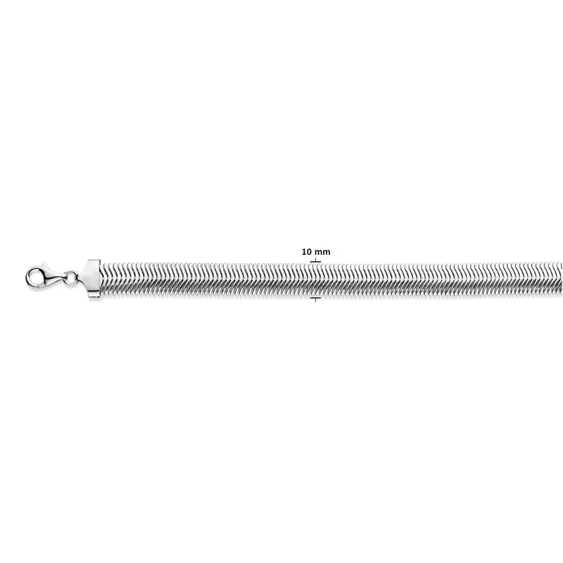 slang bol 10 mm zilver gerhodineerd