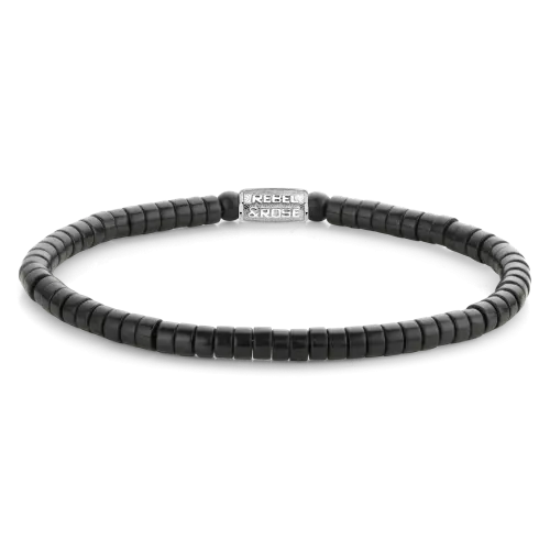 Slices - The Black Stone - 4mm - Heren Armband