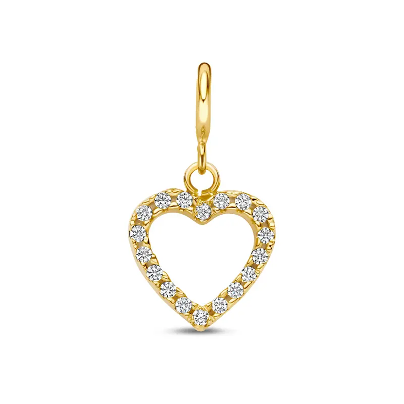 Slotbedel hartje zirkonia 9K geelgoud 10 mm – 8000639
