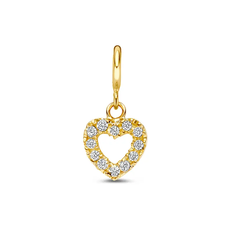 Slotbedel hartje zirkonia 9K geelgoud 7,5 mm – 8000637
