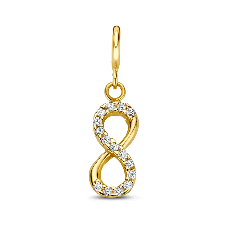 Slotbedel infinity zirkonia 9K geelgoud 11,5 mm – 8000663