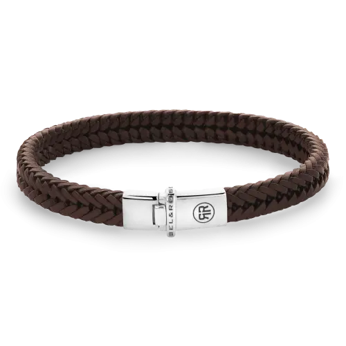 Small Braided Apollo Cognac - Leren Heren Armband