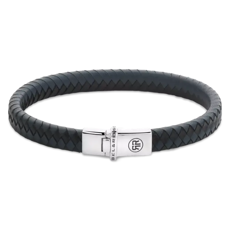 Small Braided Black&Blue - Heren Armband