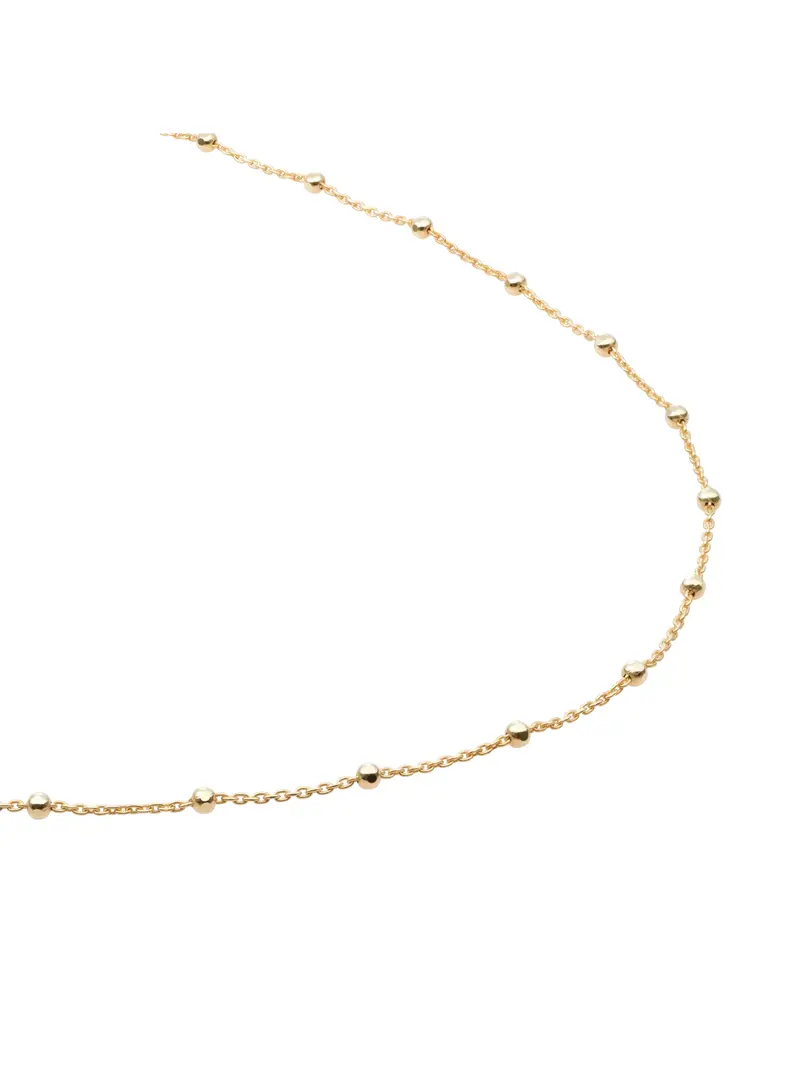 Small Faceted Ball Chain Ketting