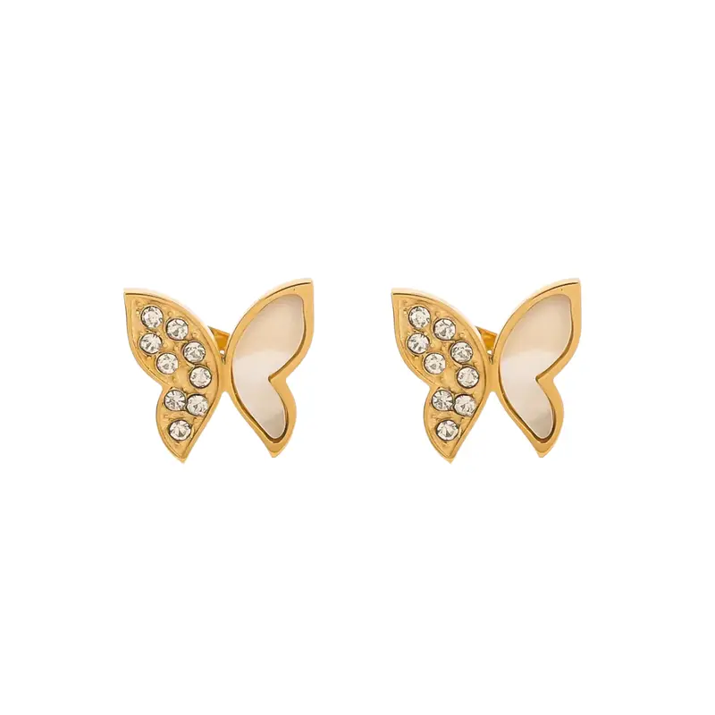 Soft butterfly studs wit