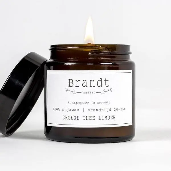 Soy Wax Candle - Groene Thee Limoen