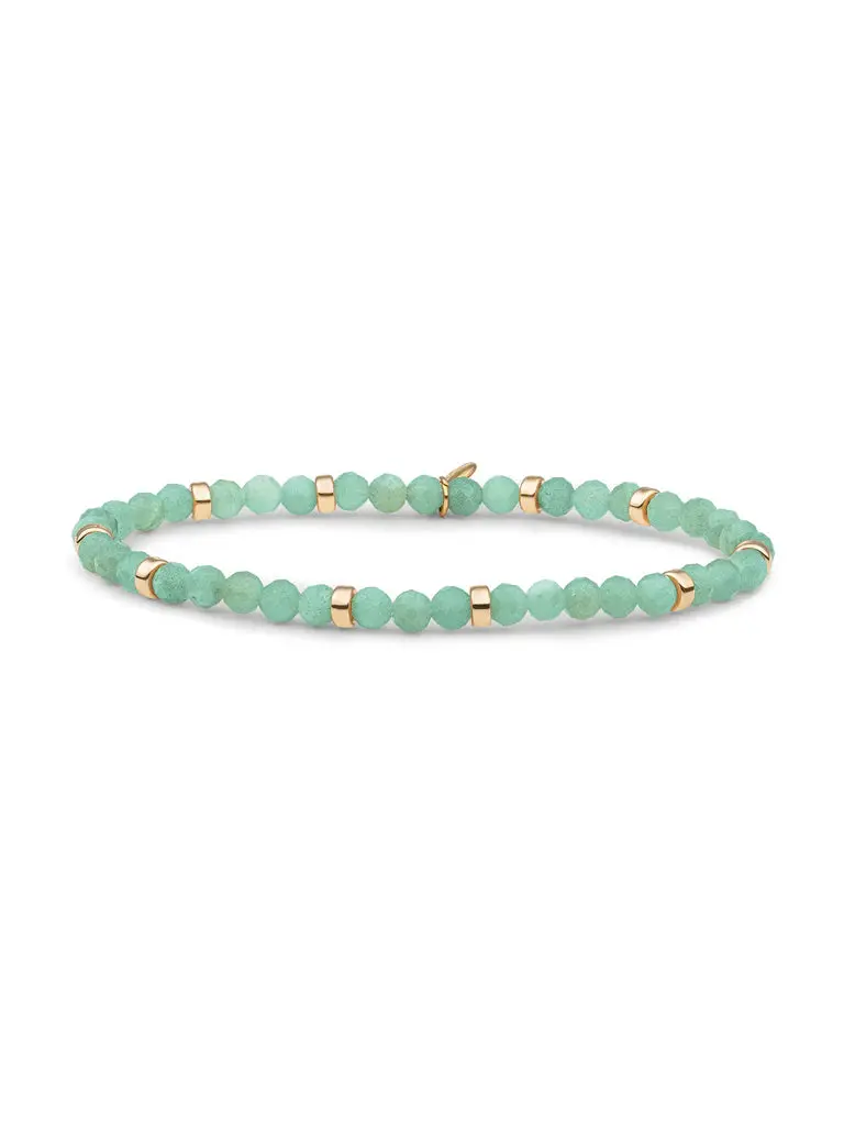 Sparkling Jewels Armband Amazoniet SBG-GEM57-MIX-RDL Zilverkleurig