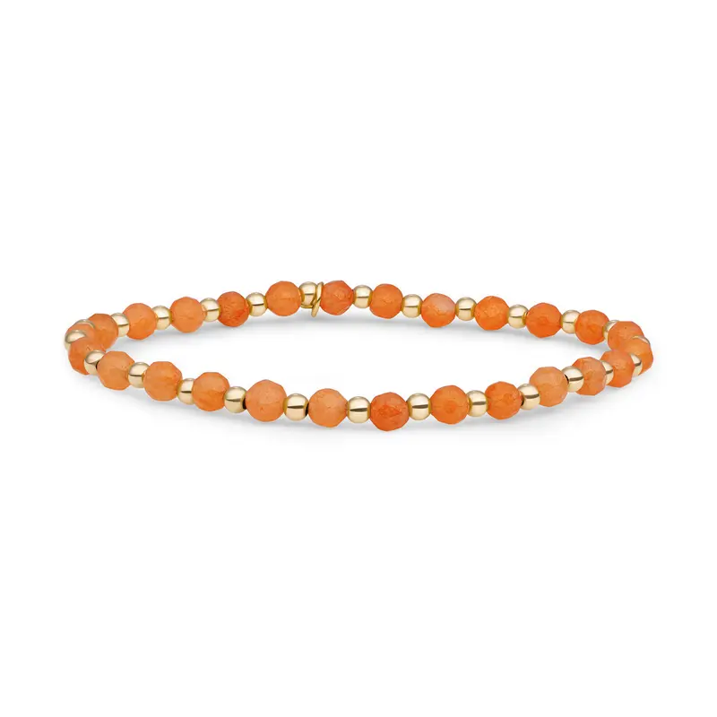 Sparkling Jewels Armband Aventurijn SBG-GEM28-3MM-MIX Goudkleurig