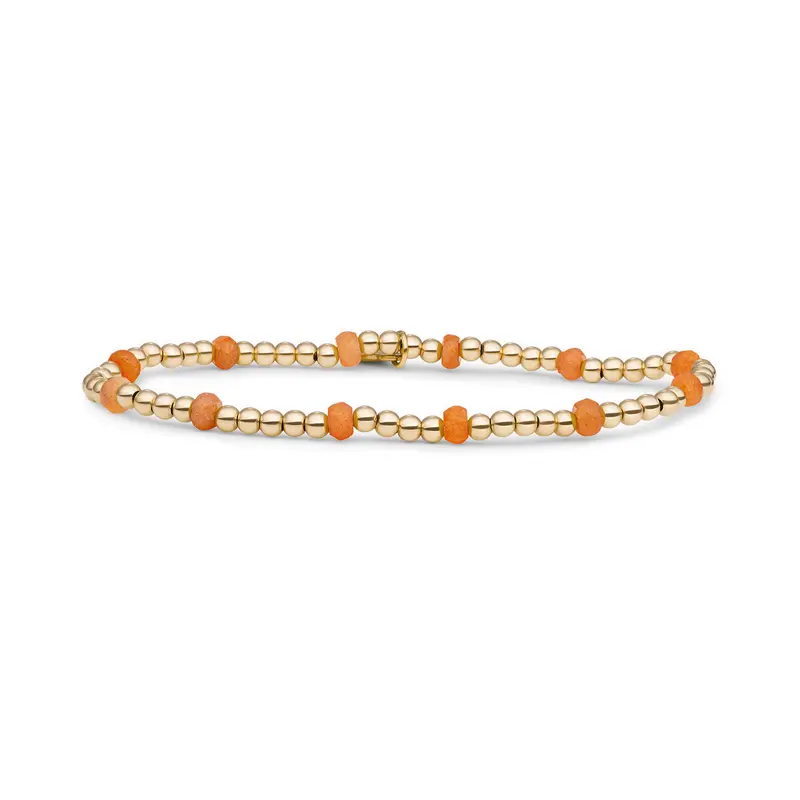 Sparkling Jewels Armband Aventurijn SBG-GEM28-MIX-FCTRDL Goudkleurig