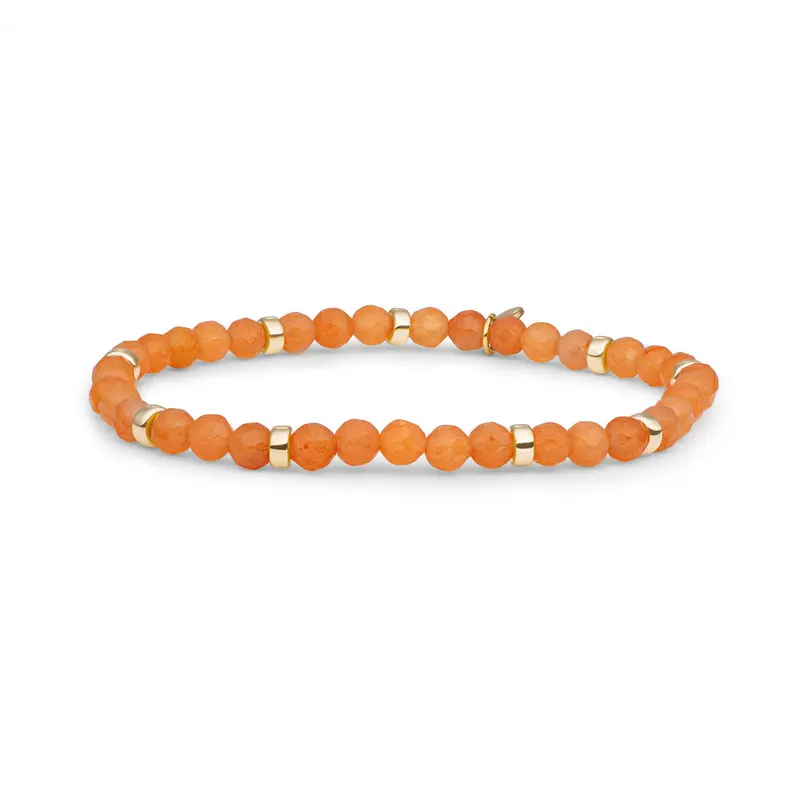 Sparkling Jewels Armband Aventurijn SBG-GEM28-MIX-RDL Goudkleurig