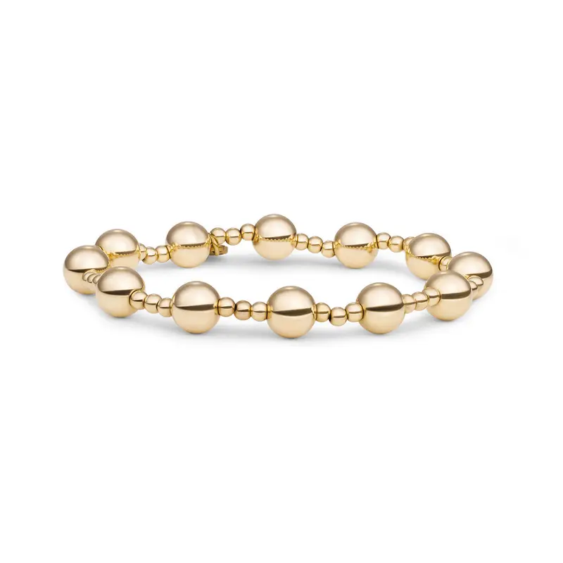Sparkling Jewels Armband Bold Mix Gold - 8/3 mm SB-G-MIX-06 Goudkleurig