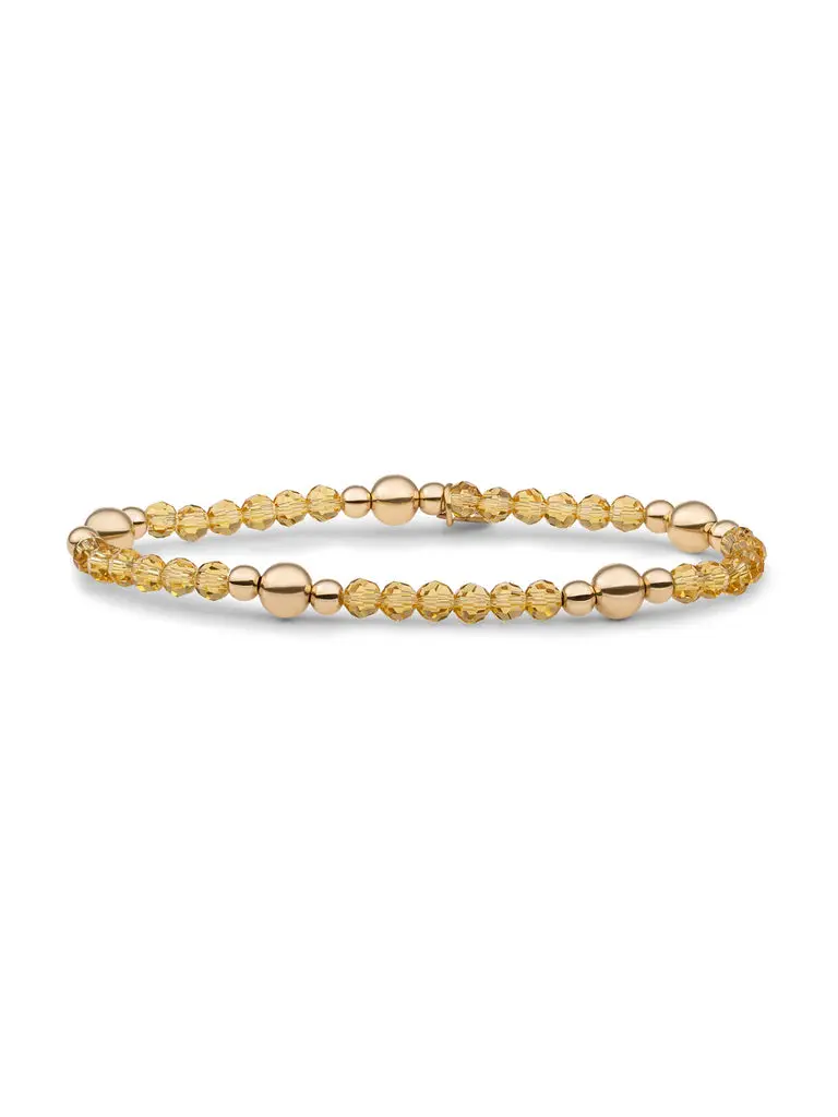 Sparkling Jewels Armband Citrienkwarts BLK01G-G65 Goudkleurig