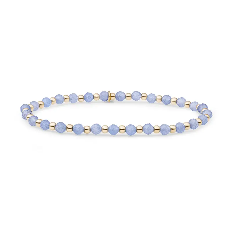 Sparkling Jewels Armband Interstellar 3mm Ice Blue Kwarts SB-GEM72-3MM-MIX Zilverkleurig