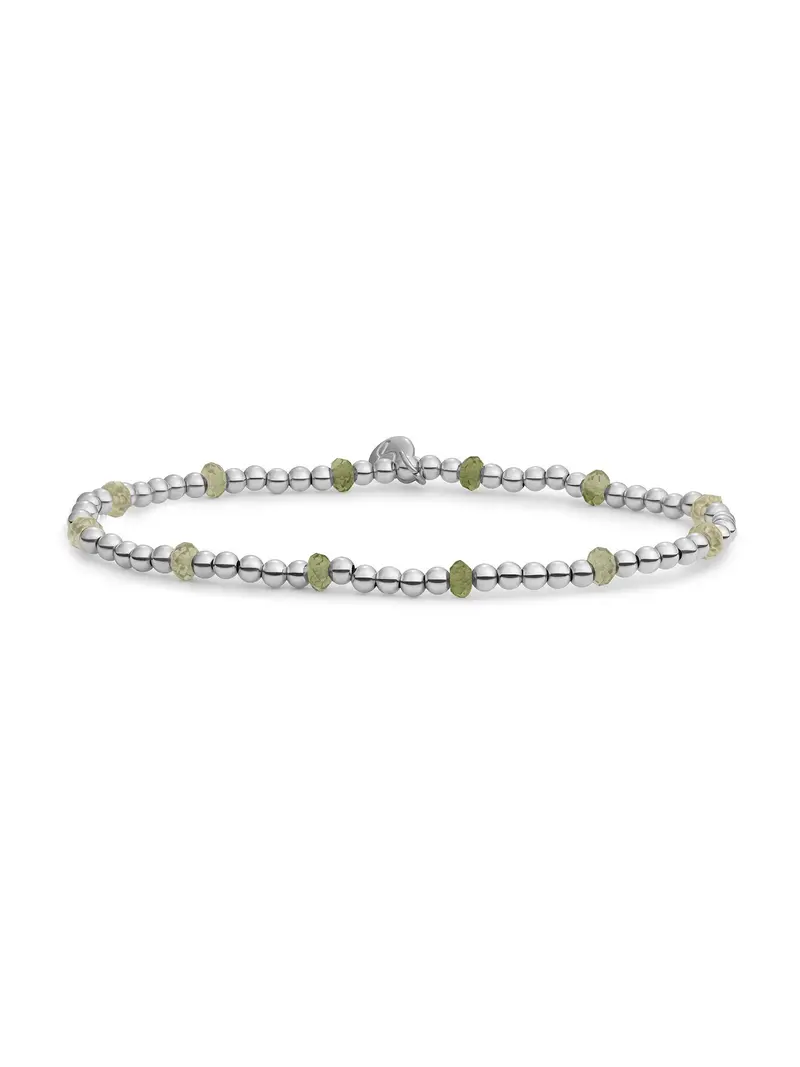 Sparkling Jewels Armband Jade SB-GEM64-MIX-FCTRDL Zilverkleurig