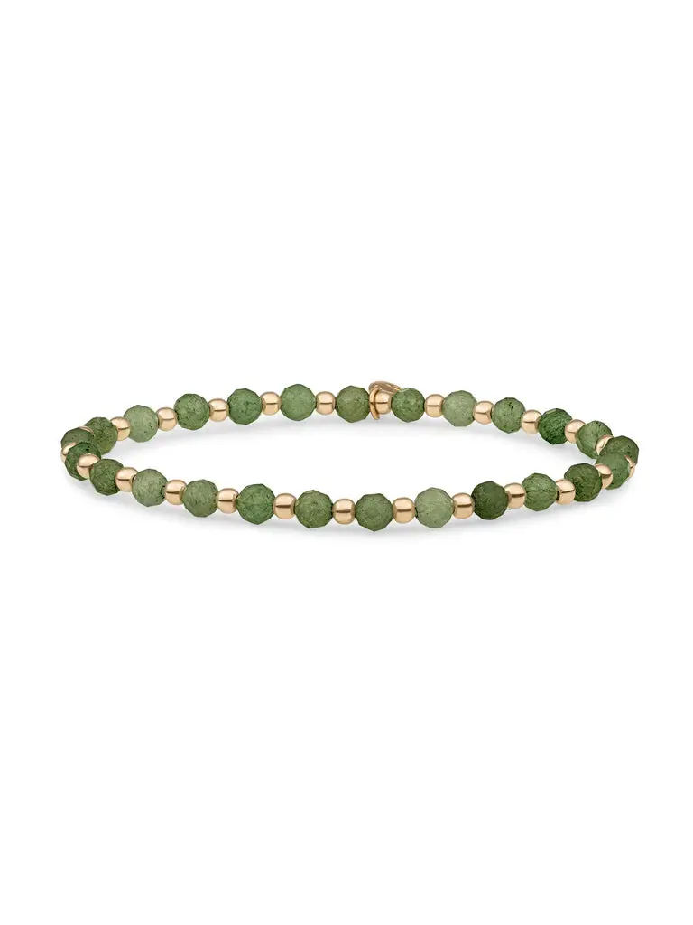 Sparkling Jewels Armband Jade SBG-GEM64-3MM-MIX Goudkleurig