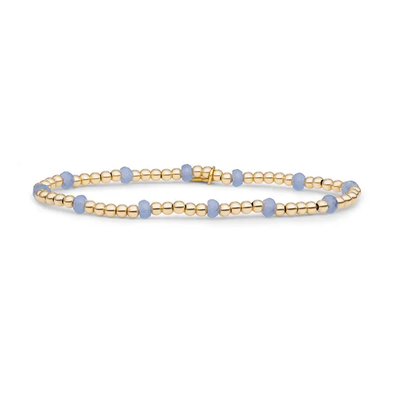 Sparkling Jewels Armband Jade SBG-GEM68-MIX-FCTRDL Goudkleurig