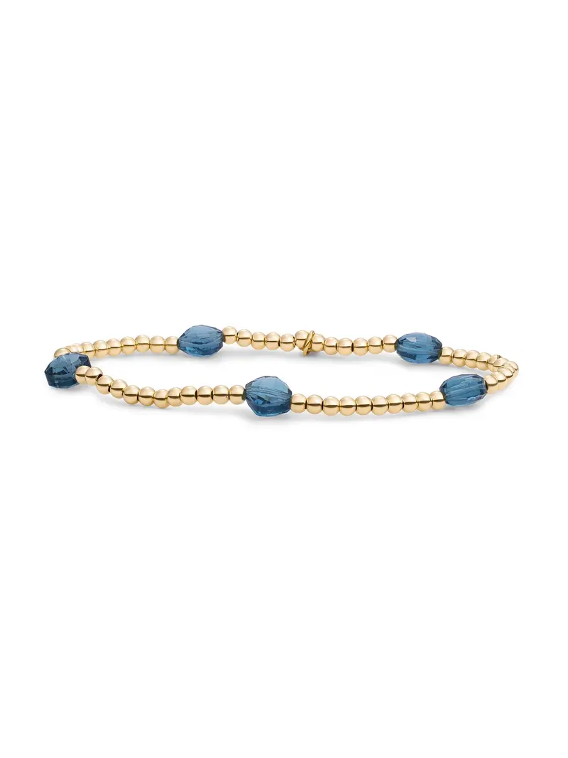 Sparkling Jewels Armband Kwarts SB-G-3MM-CC-G67 Goudkleurig