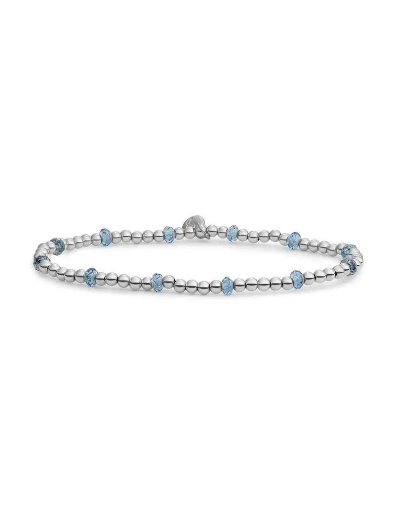 Sparkling Jewels Armband Kwarts SB-GEM67-MIX-FCTRDL Zilverkleurig