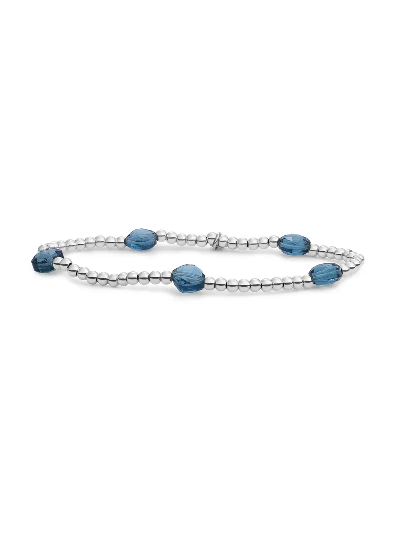 Sparkling Jewels Armband Kwarts SB-S-3MM-CC-G67 Zilverkleurig