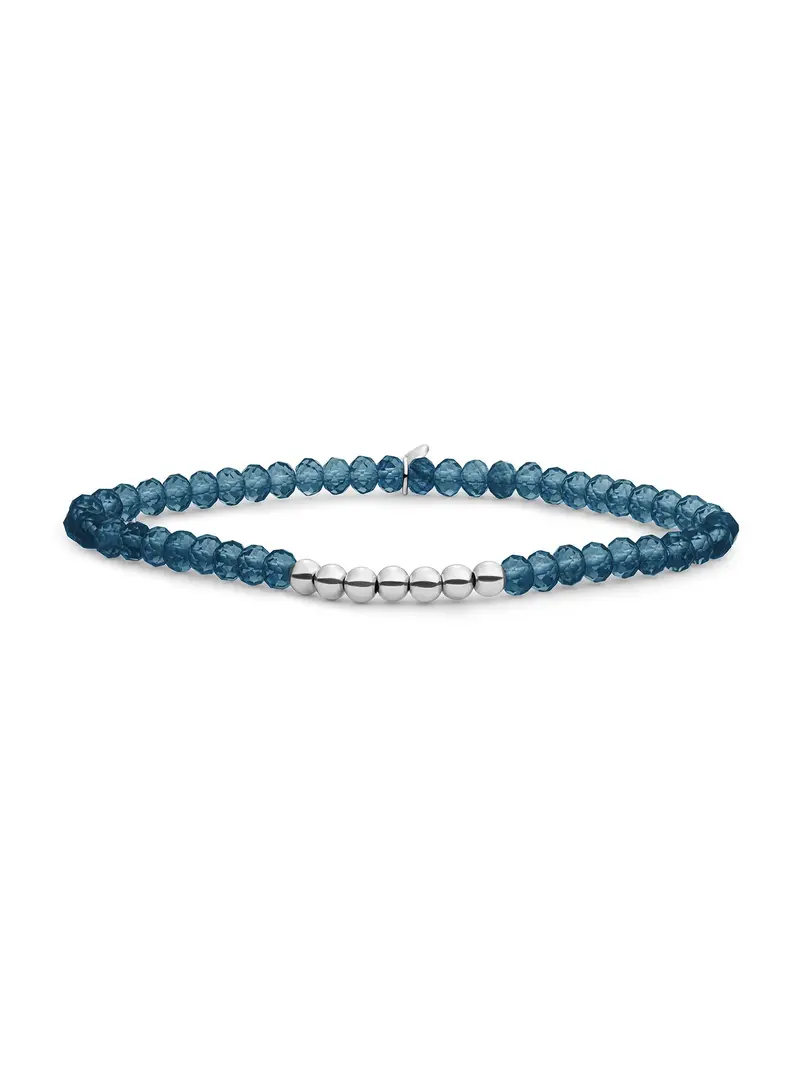 Sparkling Jewels Armband Kwarts SB-S-4MM-RLI-G67 Zilverkleurig