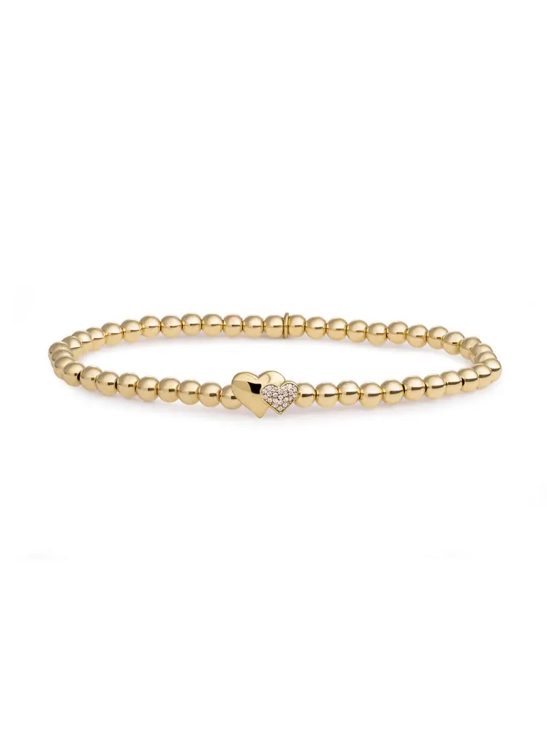 Sparkling Jewels Armband Limited Mom SB-G-4MM-DHEART Goudkleurig