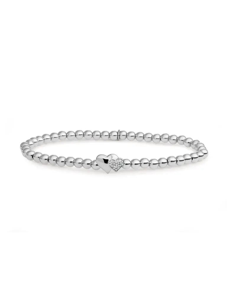 Sparkling Jewels Armband Limited Mom SB-S-4MM-DHEART Zilverkleurig