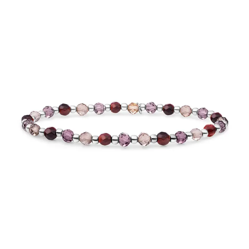 Sparkling Jewels Armband Multi Gem Interstellar 3mm SB-MULTI04-3MM-MIX Zilverkleurig