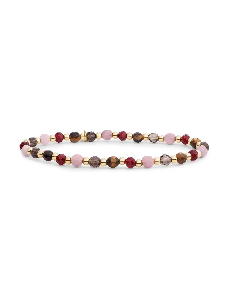 Sparkling Jewels Armband Multi Gem Interstellar SBG-MULTI02-3MM-MIX Goudkleurig