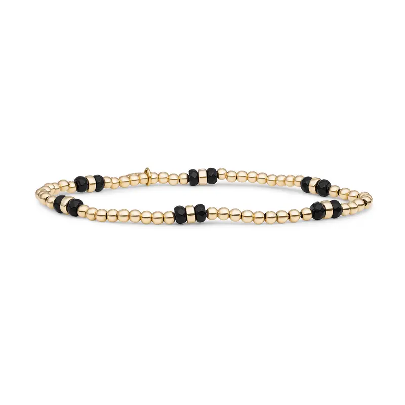 Sparkling Jewels Armband Onyx SBG-GEM07-MIX-DBFCTRDL Goudkleurig