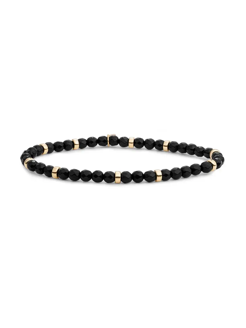 Sparkling Jewels Armband Onyx SBG-GEM07-MIX-RDL Goudkleurig