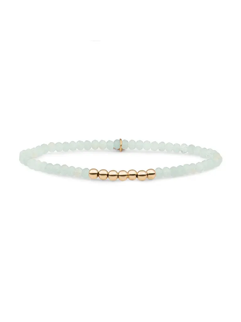 Sparkling Jewels Armband Opaliet 4mm SB-G-4MM-RLI-G14 Goudkleurig
