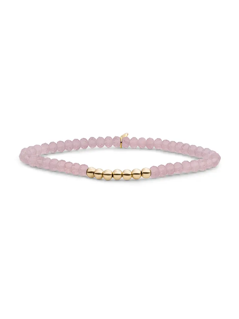 Sparkling Jewels Armband Opaliet SB-G-4MM-RLI-G66 Goudkleurig