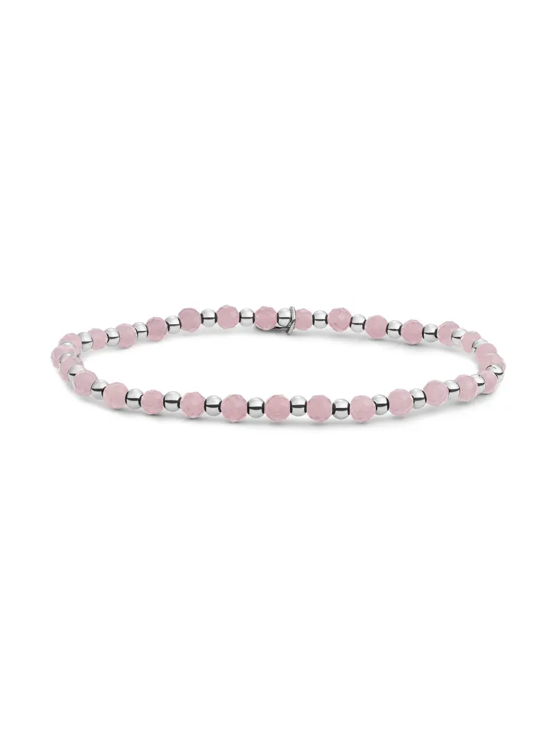 Sparkling Jewels Armband Opaliet SB-GEM66-3MM-MIX Zilverkleurig