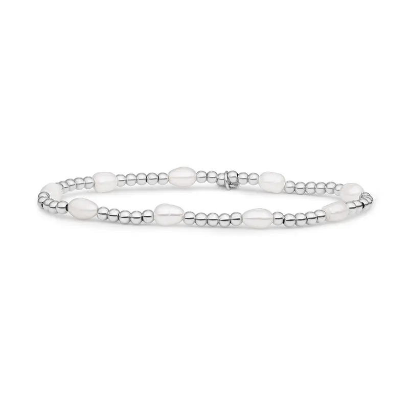Sparkling Jewels Armband Parel SB-PEARL-MIX-FCTRDL Zilverkleurig