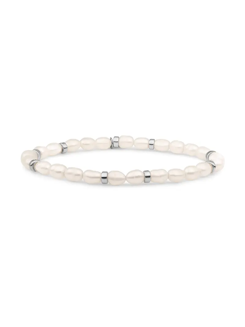 Sparkling Jewels Armband Parel SB-PEARL-MIX-RDL Zilverkleurig