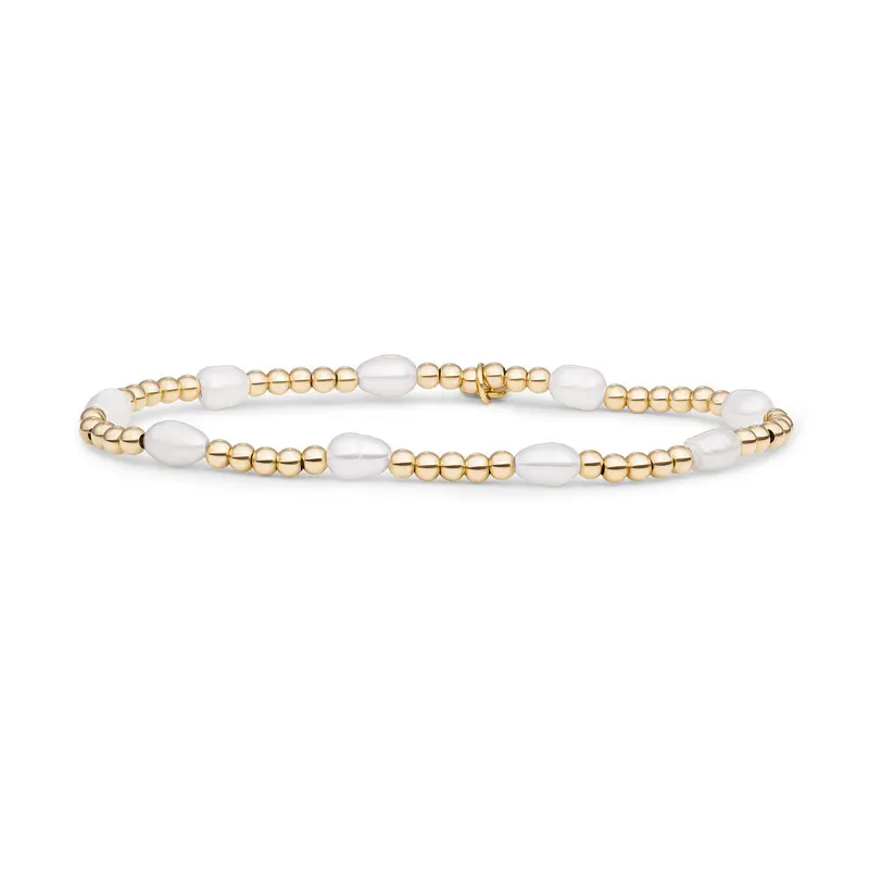 Sparkling Jewels Armband Parel SBG-PEARL-MIX-FCTRDL Goudkleurig