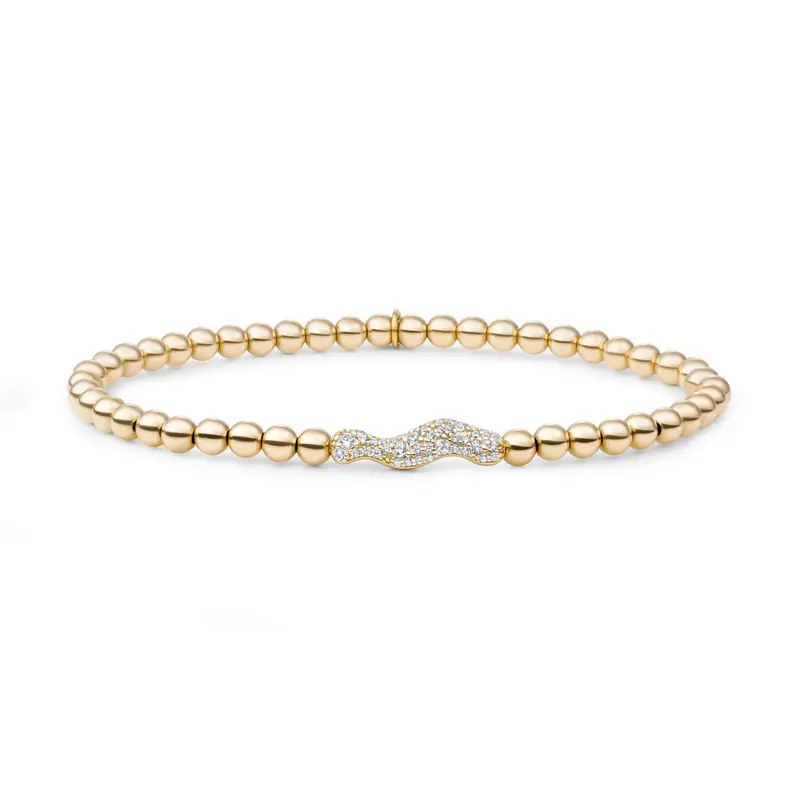 Sparkling Jewels Armband Pavé Twirl Zirkonia SB-G-4MM-TWRL Goudkleurig