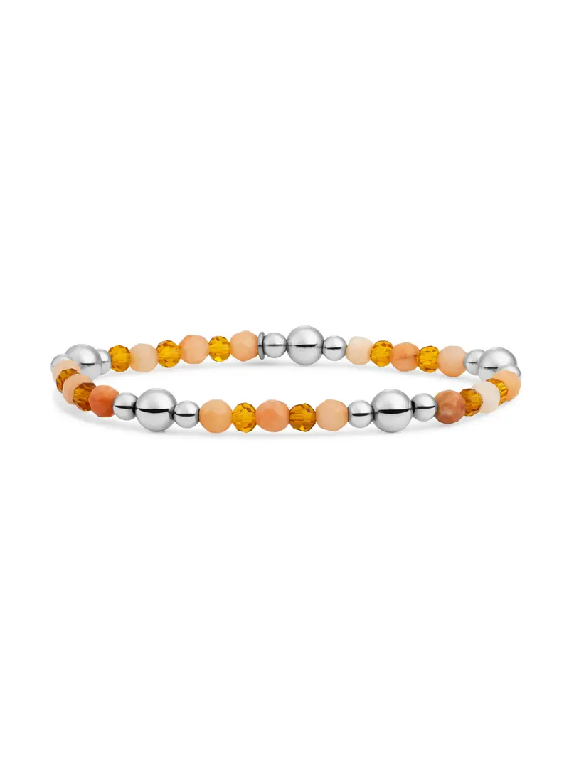 Sparkling Jewels Armband Rhodoniet BLK02S-G32-G38 Zilverkleurig
