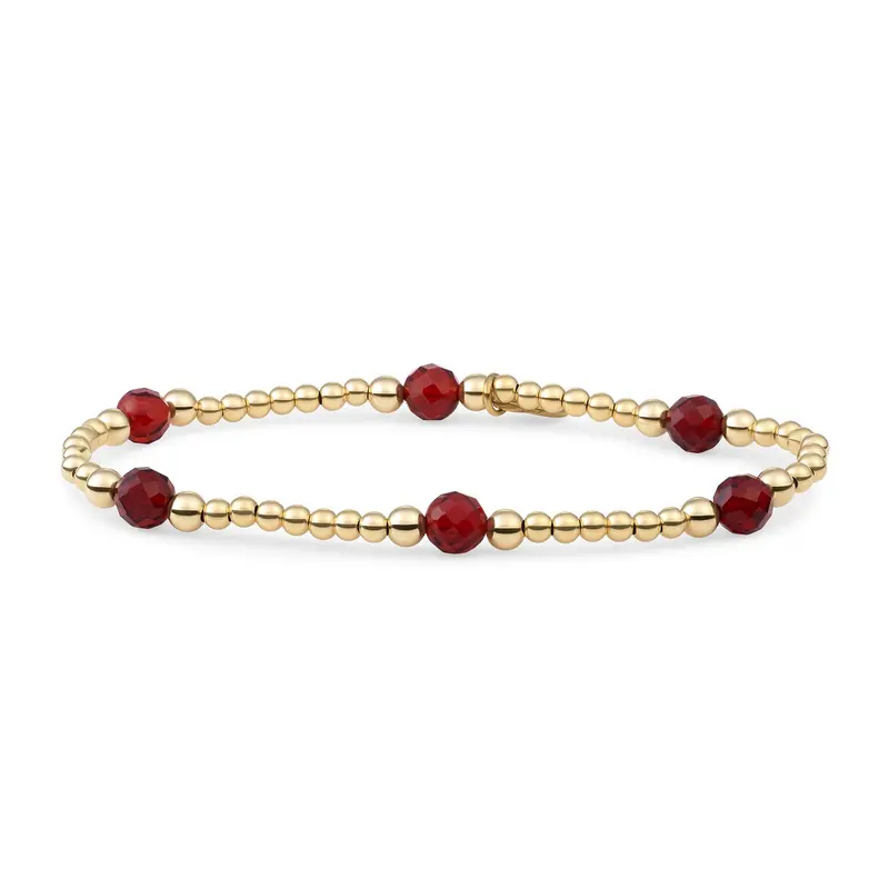 Sparkling Jewels Armband Robijnkwarts BLK03G-G50 Bicolor