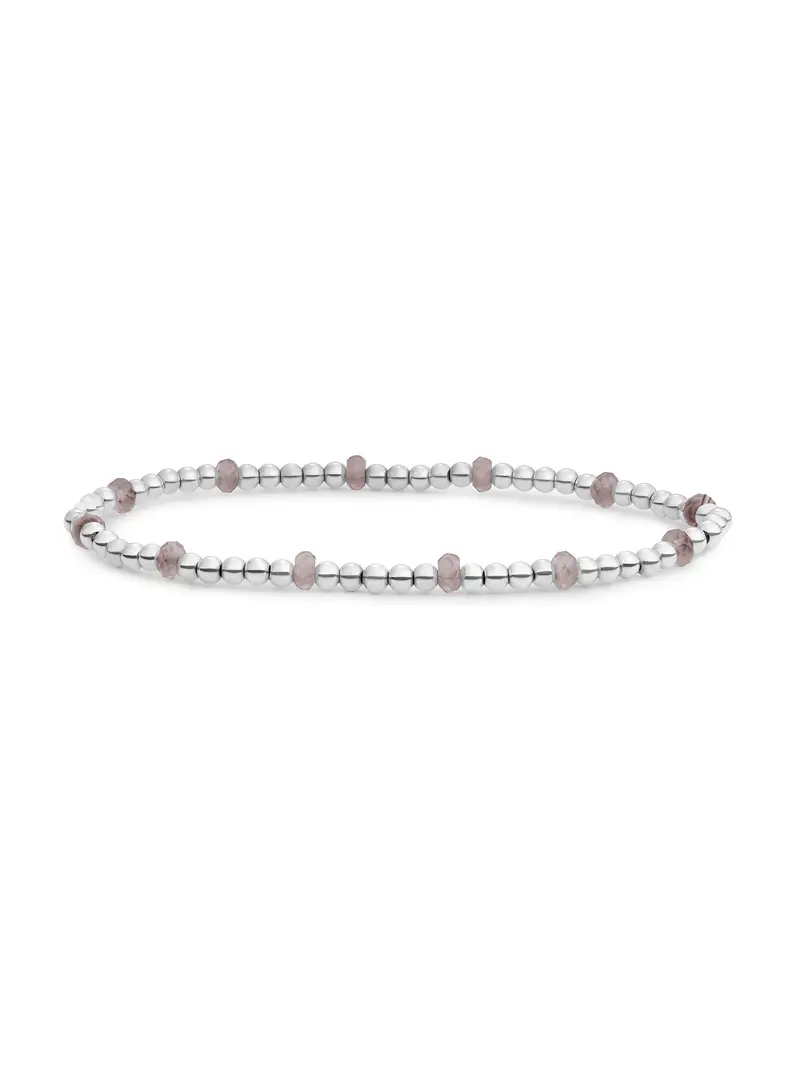 Sparkling Jewels Armband Rookkwarts SB-GEM23-MIX-FCTRDL Zilverkleurig