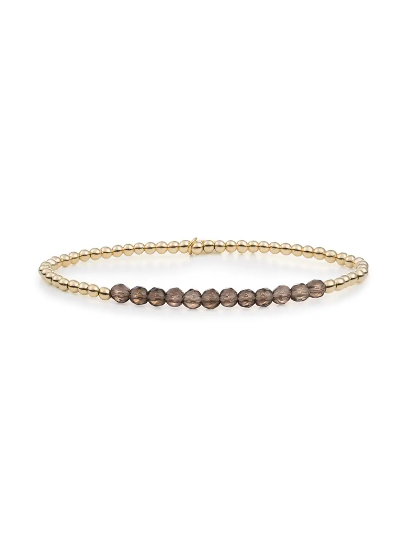 Sparkling Jewels Armband Rookkwarts SBG-GEM23-3MM-LINE Zilverkleurig