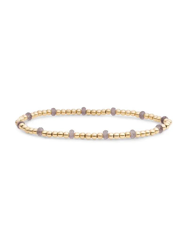 Sparkling Jewels Armband Rookkwarts SBG-GEM23-MIX-FCTRDL Goudkleurig