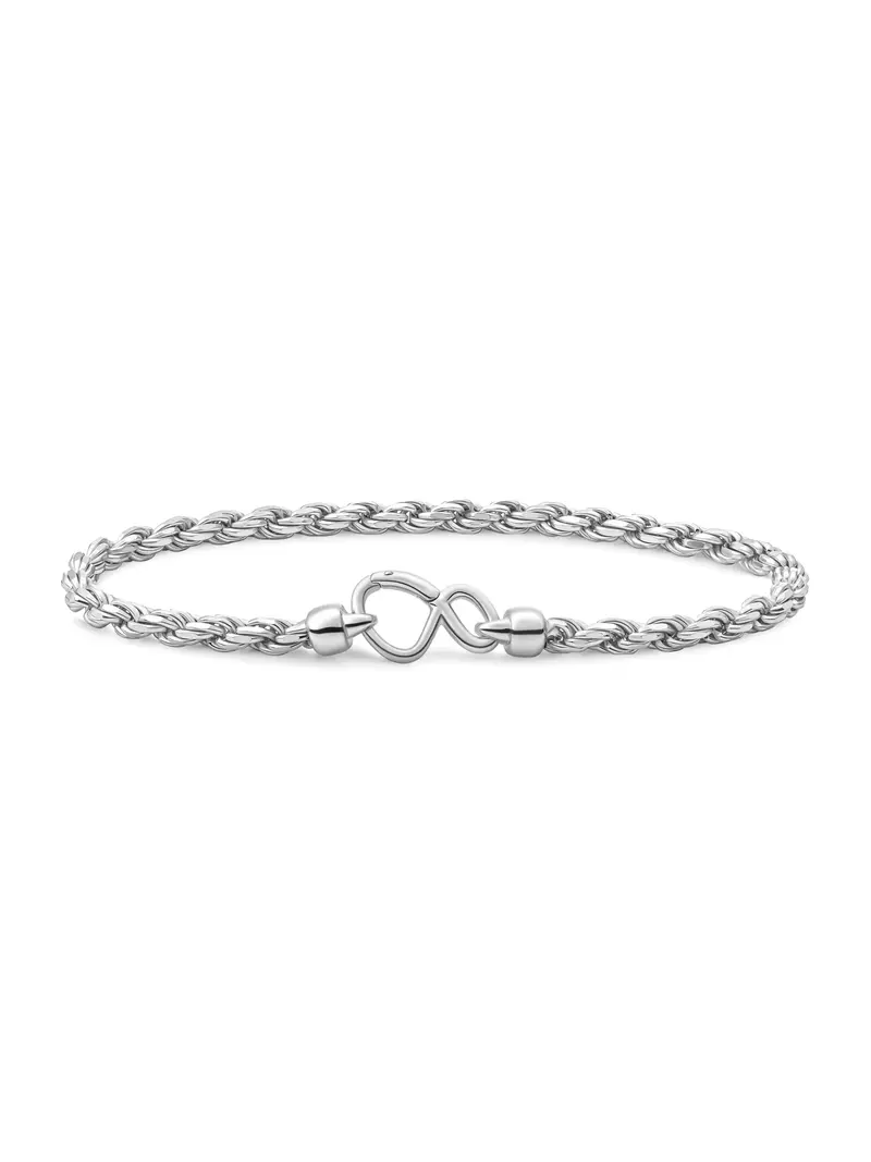 Sparkling Jewels Armband Rope Chain Rhodium LK-RPS-018 Zilverkleurig