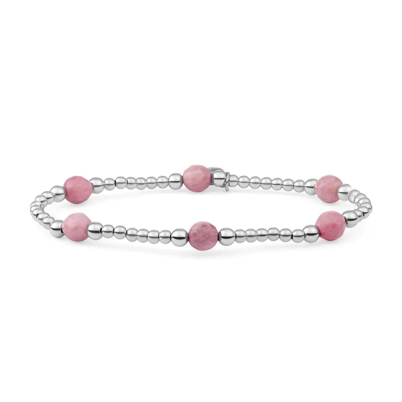 Sparkling Jewels Armband Roze rhodoniet BLK03S-G24 Goudkleurig