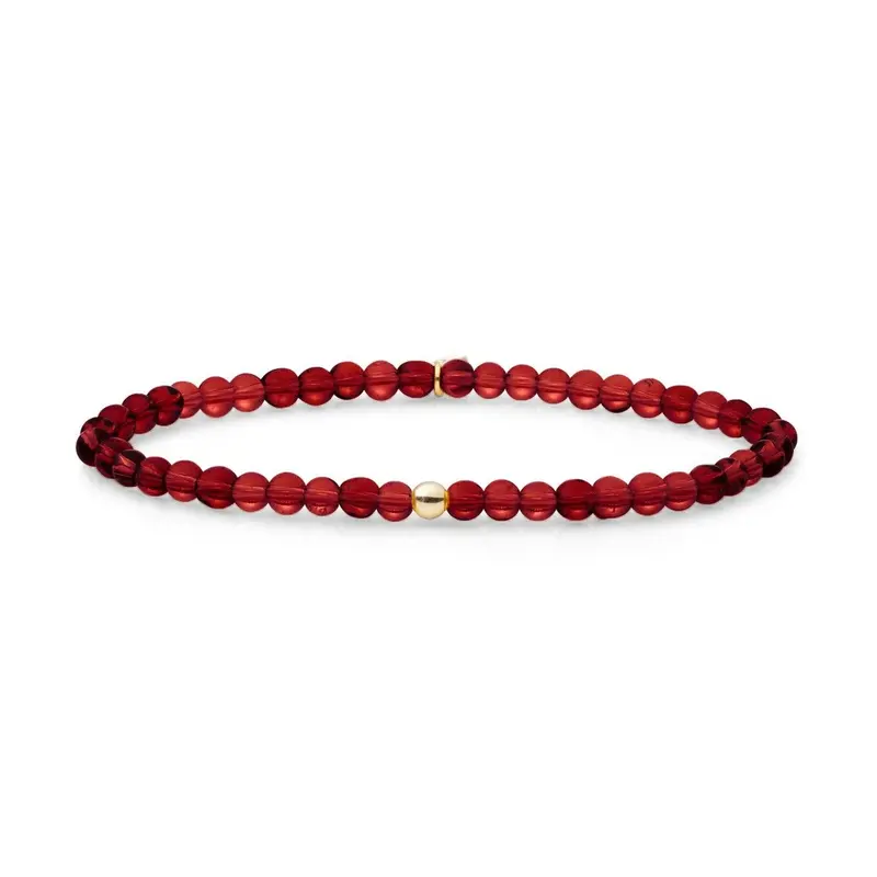 Sparkling Jewels Armband Rubinkwarts SBG-GEM50-ADD-4MM Goudkleurig
