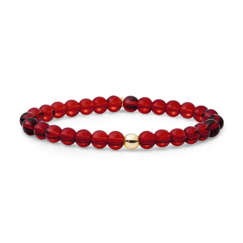 Sparkling Jewels Armband Rubinkwarts SBG-GEM50-ADD-6MM Goudkleurig