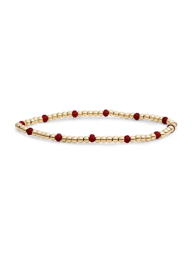 Sparkling Jewels Armband Rubinkwarts SBG-GEM50-MIX-FCTRDL Goudkleurig